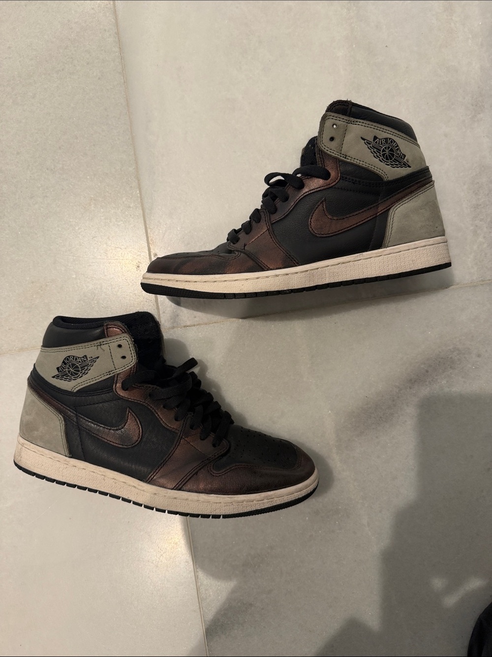 Jordan Men’s High-Top Sneakers - Black, Brown & Gray